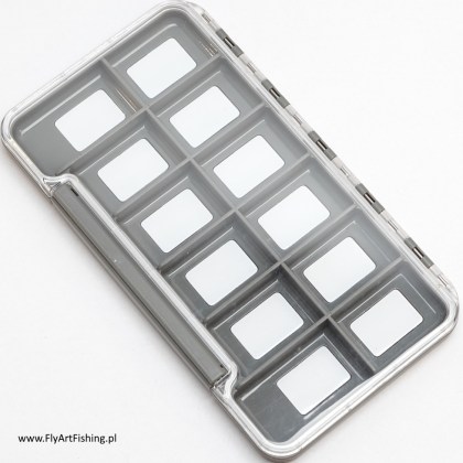 Wodoszczelne pudełko muchowe SLIM 12 Magnetic Compartments Large z magnesem